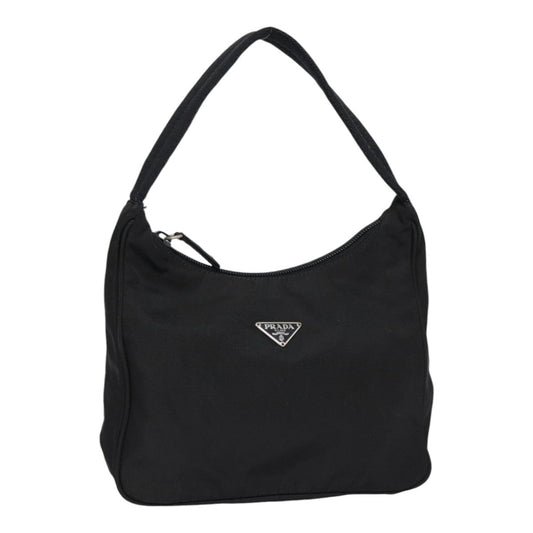 Luxury Prada Mini Hand Bag Nylon Black Silver  yk14543