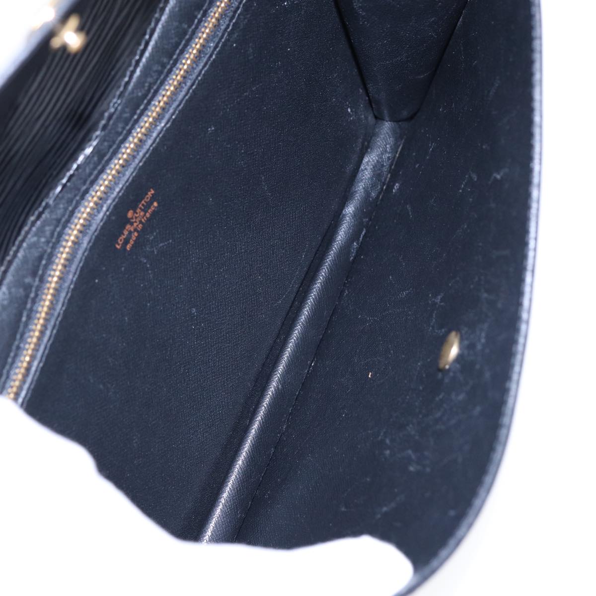 LOUIS VUITTON Epi Montaigne 27 Clutch Bag Black M52652 LV yk14592