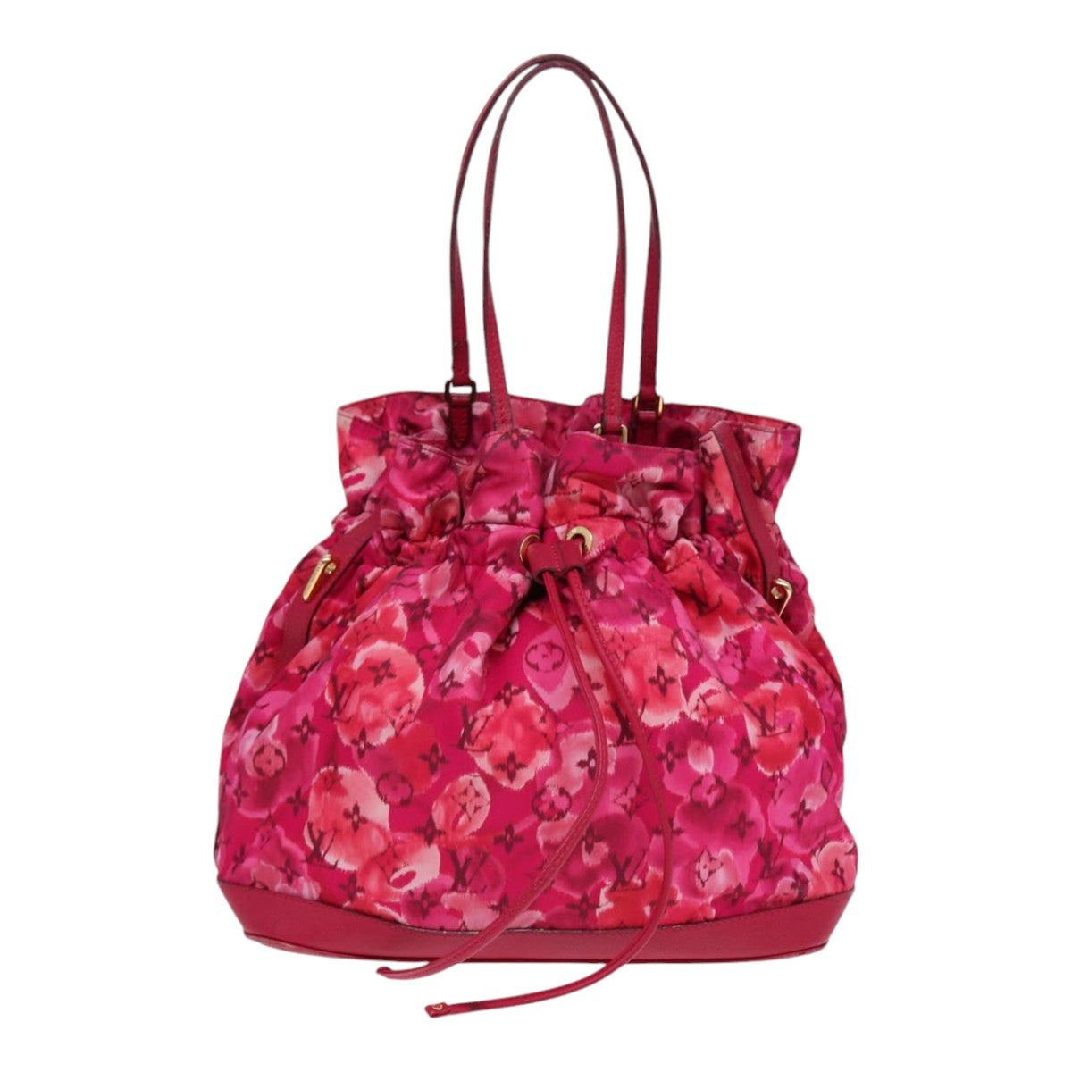 LOUIS VUITTON Ikat Flower Noe full MM Shoulder Bag Nylon Red M94313 yk14721