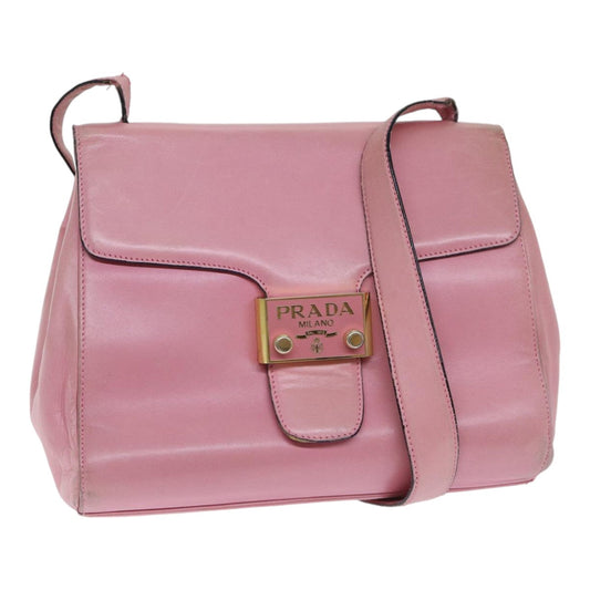 Luxury Prada Shoulder Bag Lamb Skin Pink Gold  yk14828