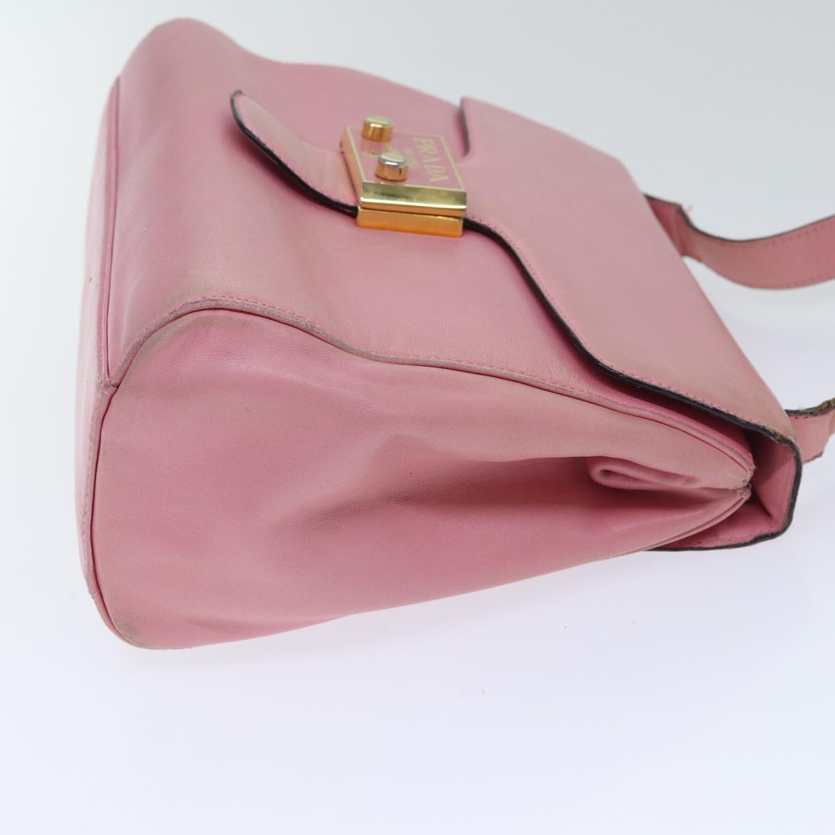Luxury Prada Shoulder Bag Lamb Skin Pink Gold  yk14828
