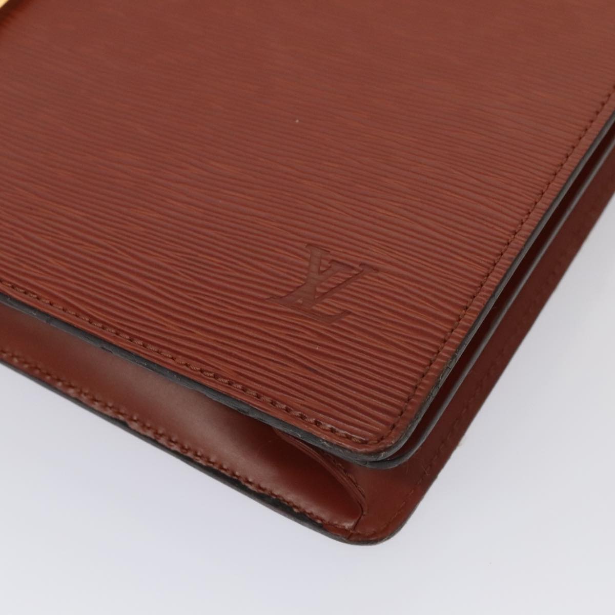 LOUIS VUITTON Epi Serviette Ambassador Business Bag Brown M54413 LV yk14843