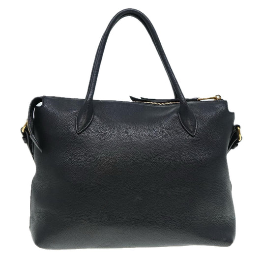 Luxury Prada Hand Bag Leather 2way Black Gold 1BA157  yk14949