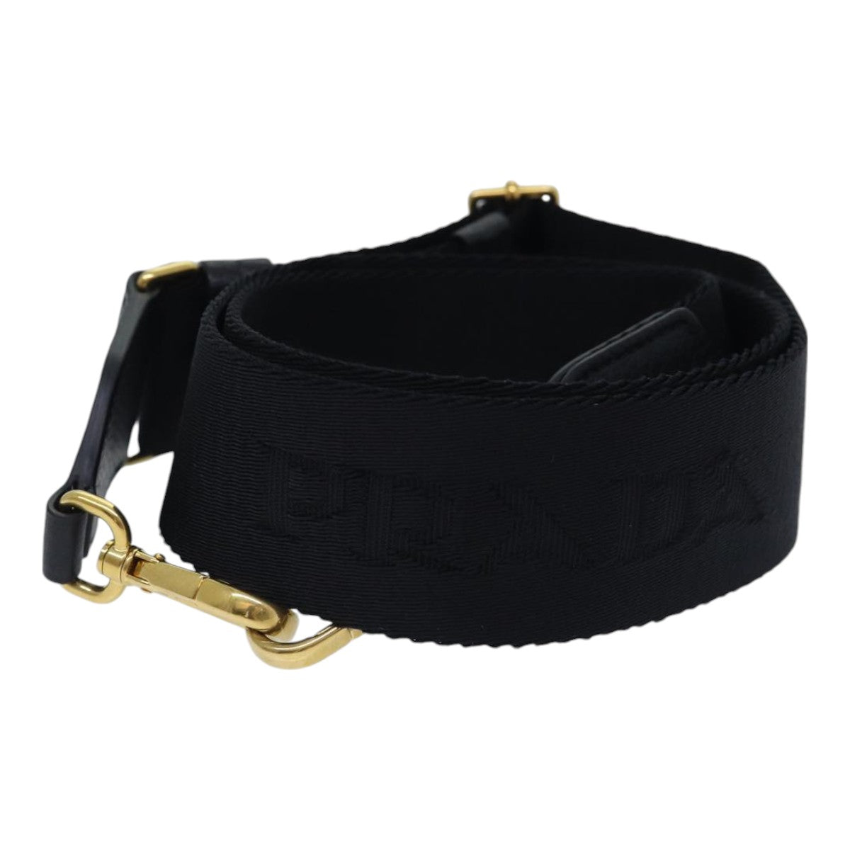 Luxury Prada Adjustable Shoulder Strap Canvas 25.2""""-40.9"""" Black  yk14950