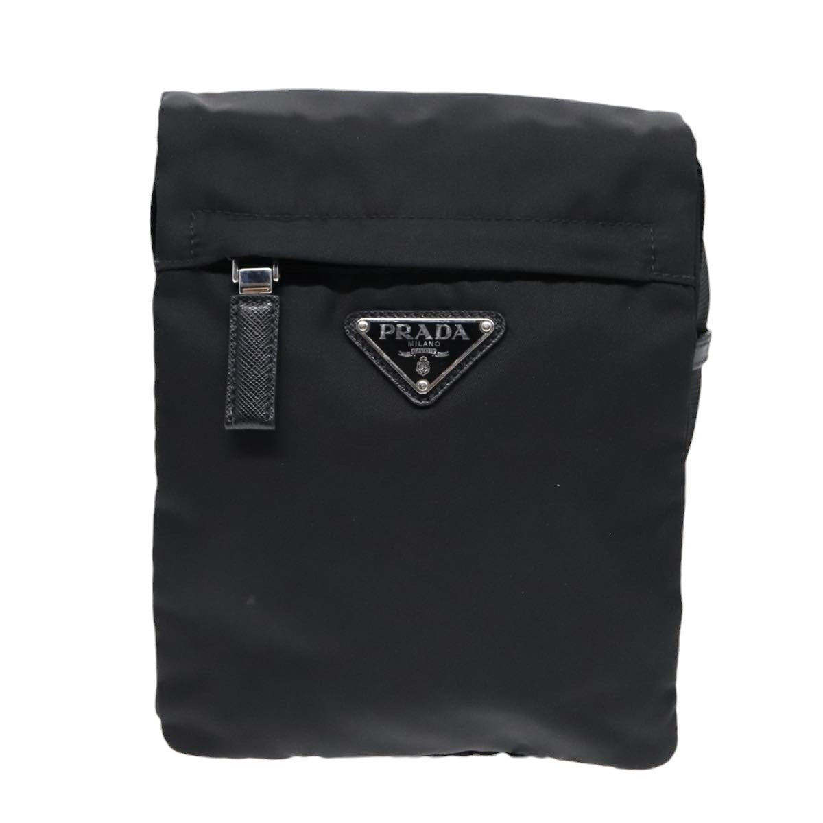 Luxury Prada Shoulder Bag Nylon Black Silver  yk15056