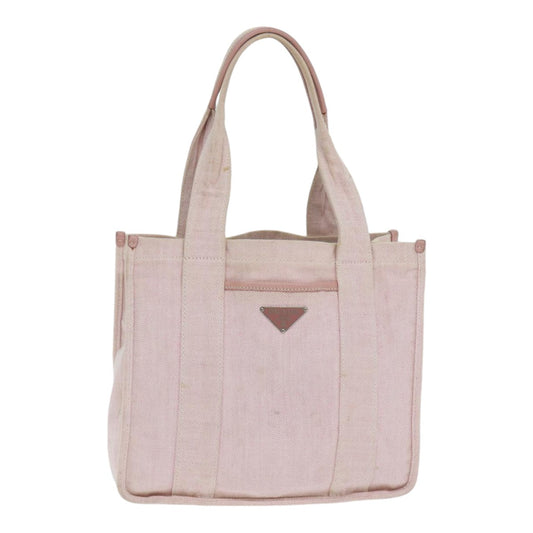 Luxury Prada Tote Bag Canvas Pink Silver  yk15069
