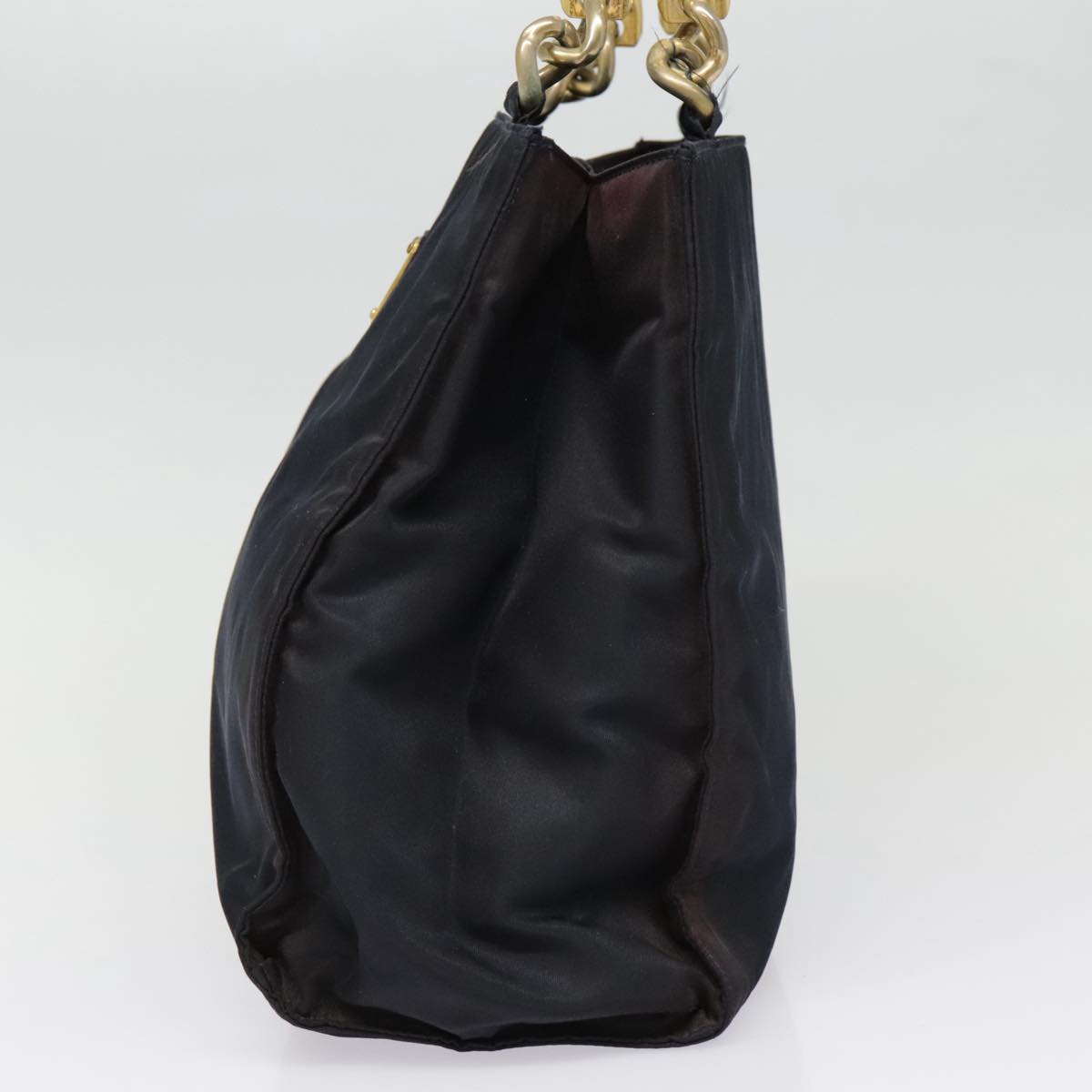 Luxury Prada Hand Bag Nylon Navy Gold  yk15098