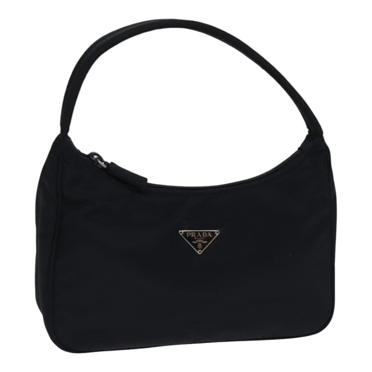 Luxury Prada Mini Hand Bag Nylon Black Silver  yk15168