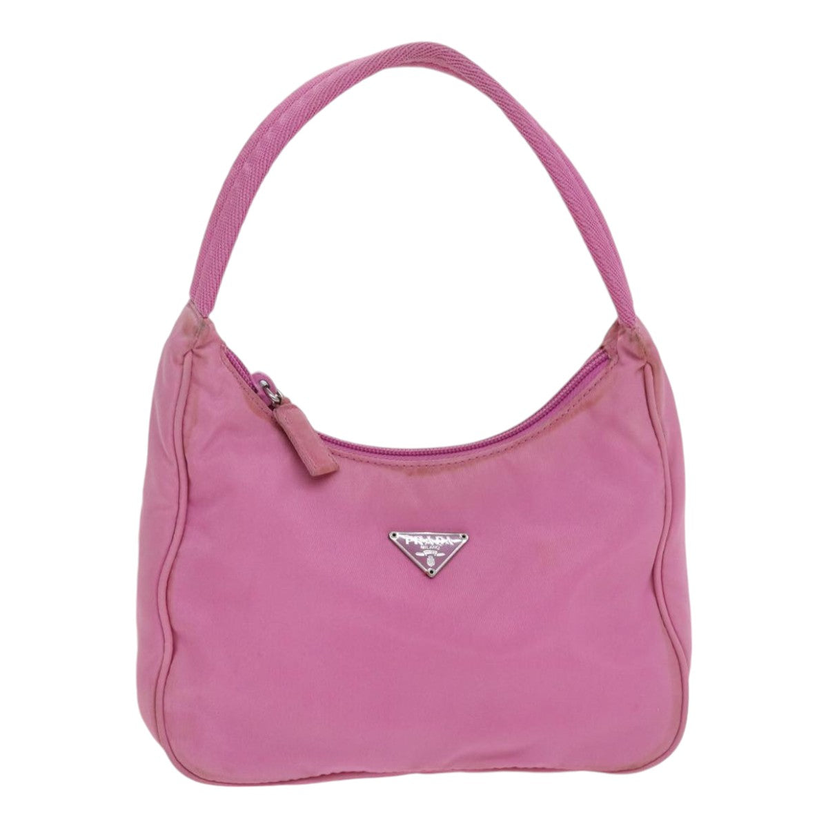 Luxury Prada Mini Hand Bag Nylon Pink Silver  yk15169