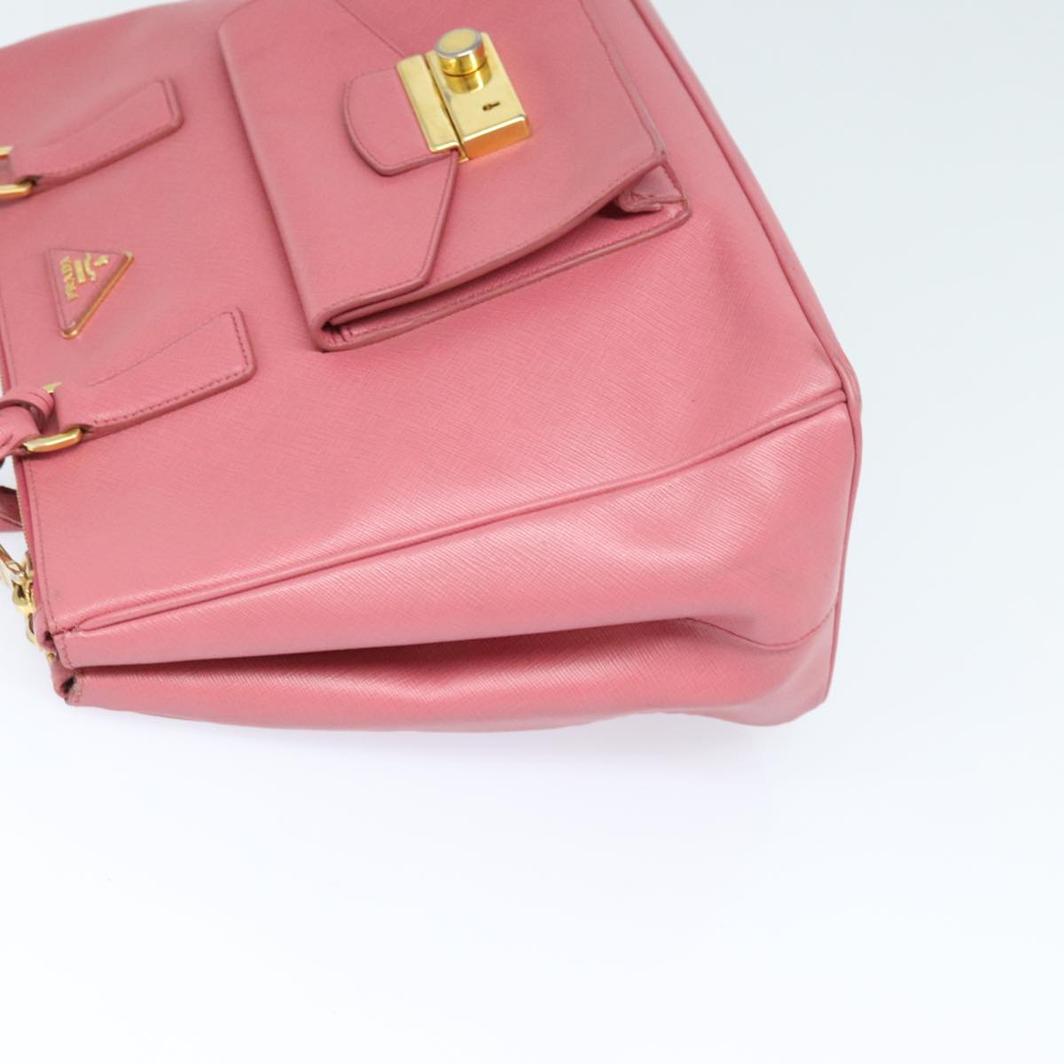 Luxury Prada Hand Bag Safiano leather Pink Gold  yk15229