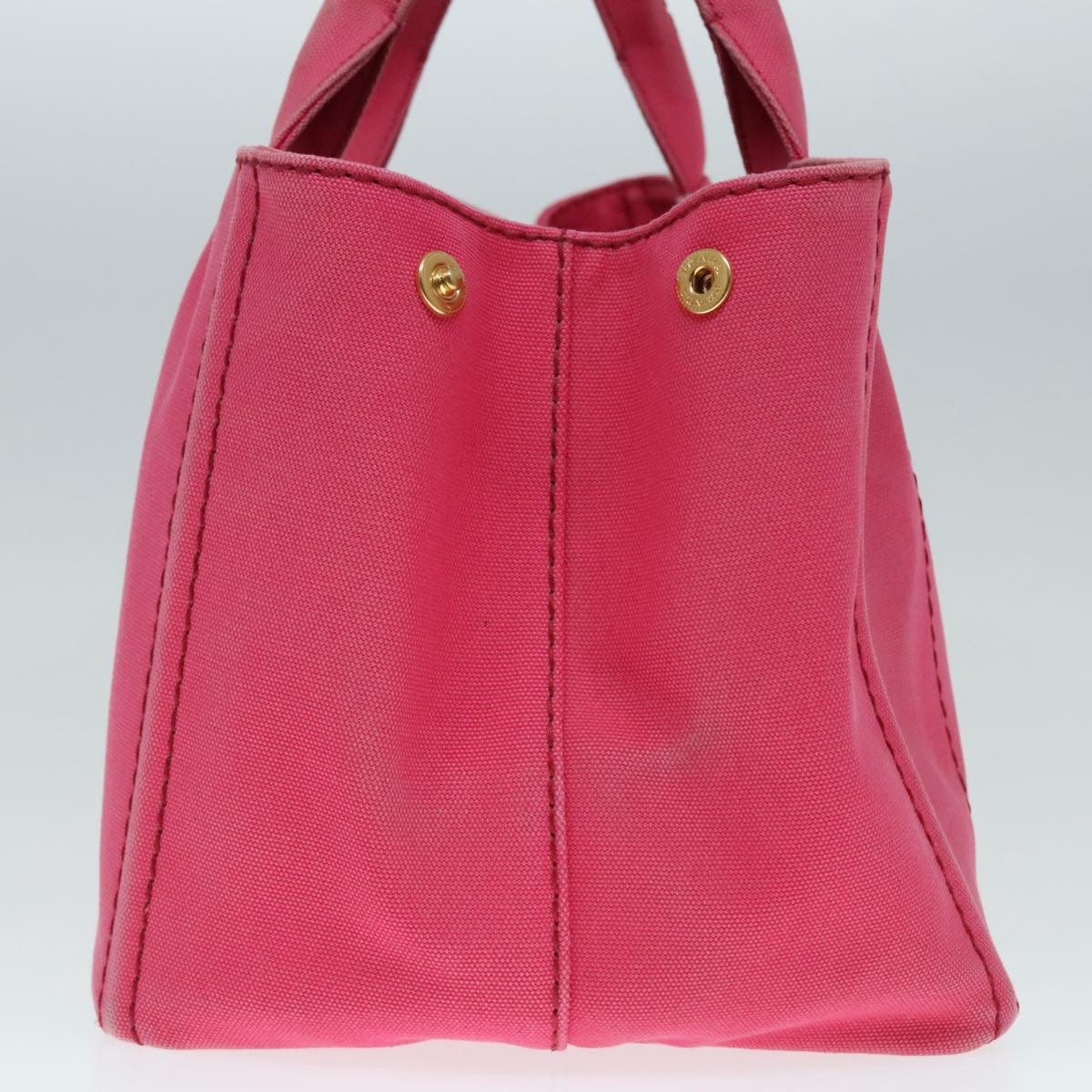 Luxury Prada Canapa MM Hand Bag Canvas Pink Gold  yk15280