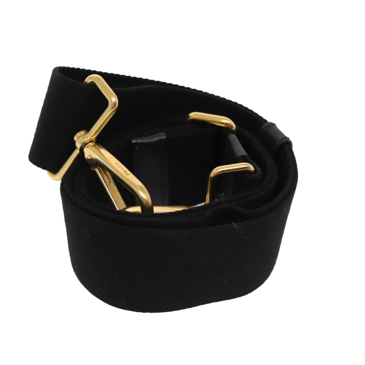 Luxury Prada Adjustable Shoulder Strap Canvas Leather 25.2""-40.9"" Black  yk15283