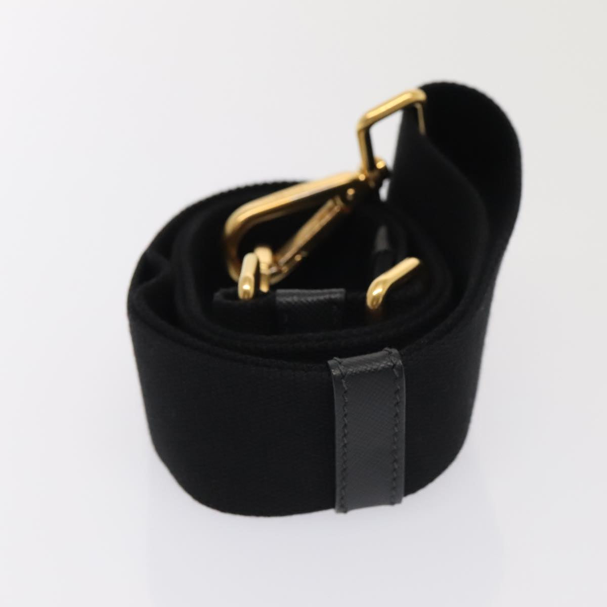 Luxury Prada Adjustable Shoulder Strap Canvas Leather 25.2""-40.9"" Black  yk15283