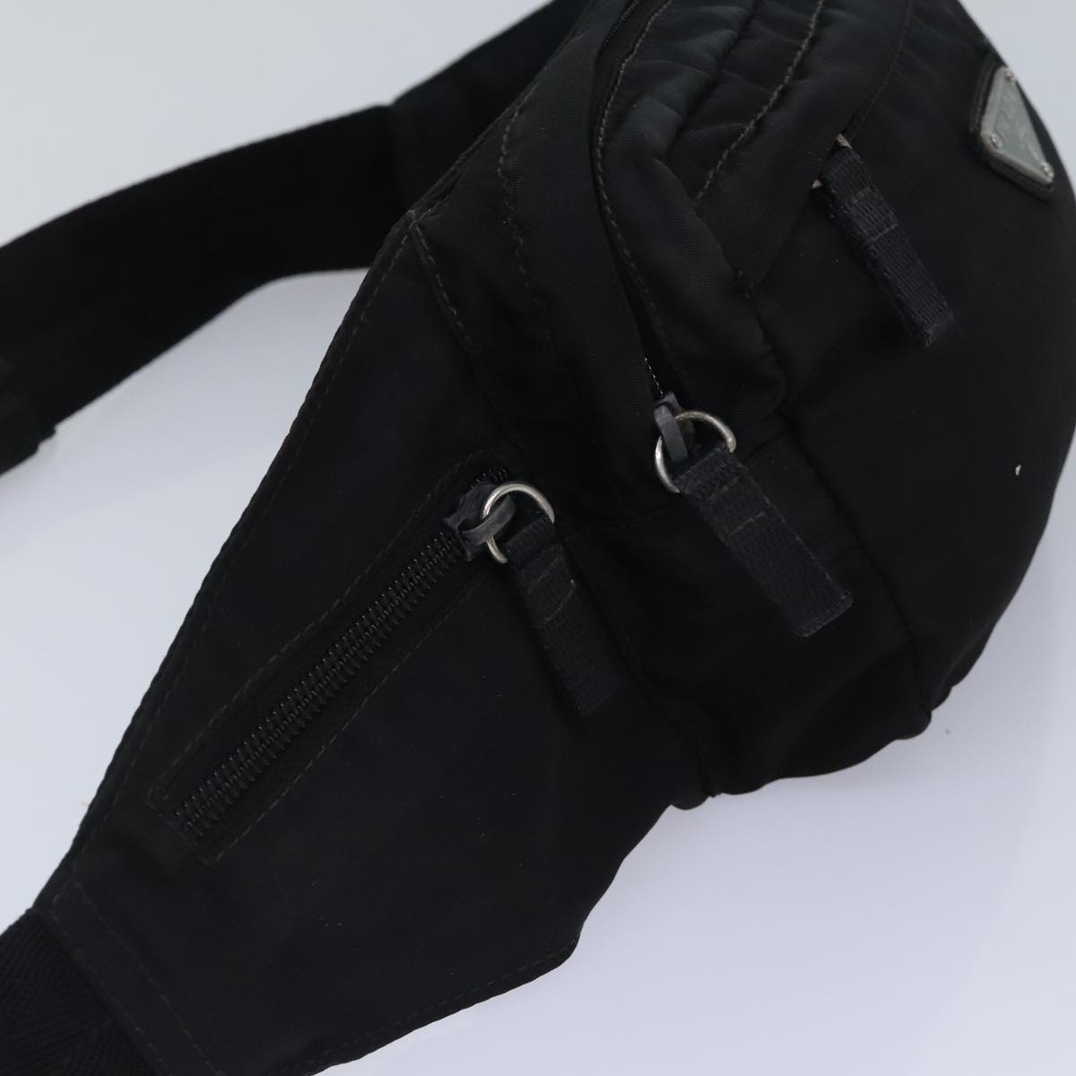 Luxury Prada Waist bag Nylon Black Silver  yk15289
