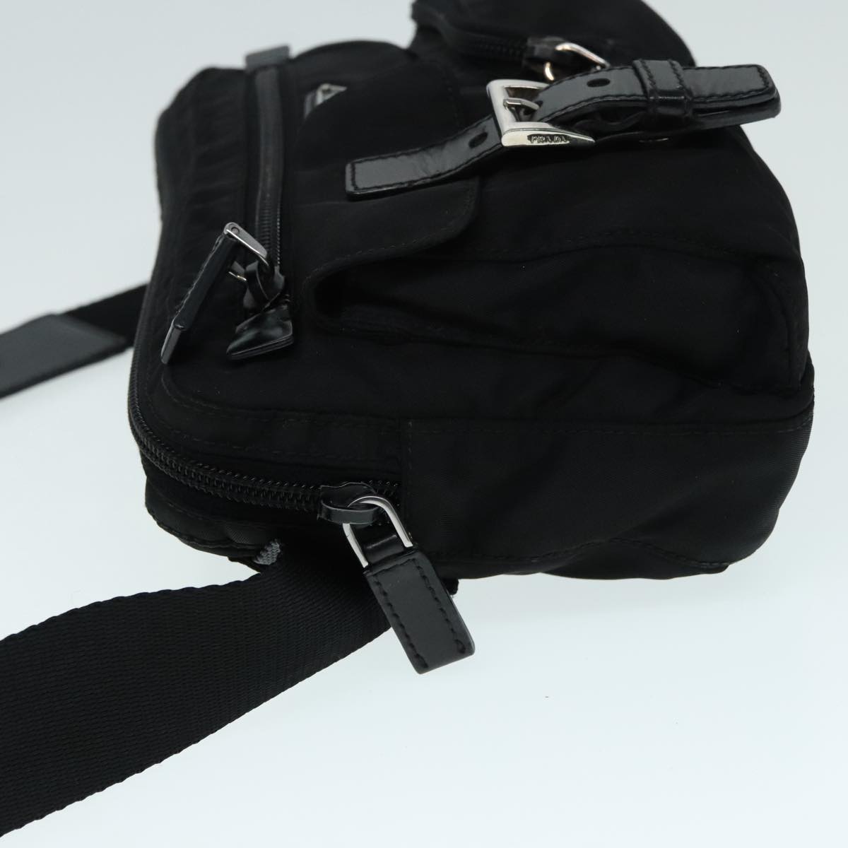 Luxury Prada Waist bag Nylon Black Silver  yk15295