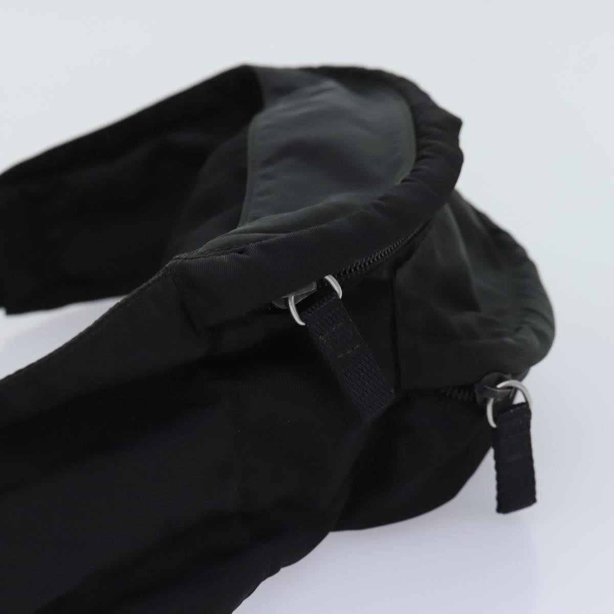 Luxury Prada Body Bag Nylon Black Silver  yk15317