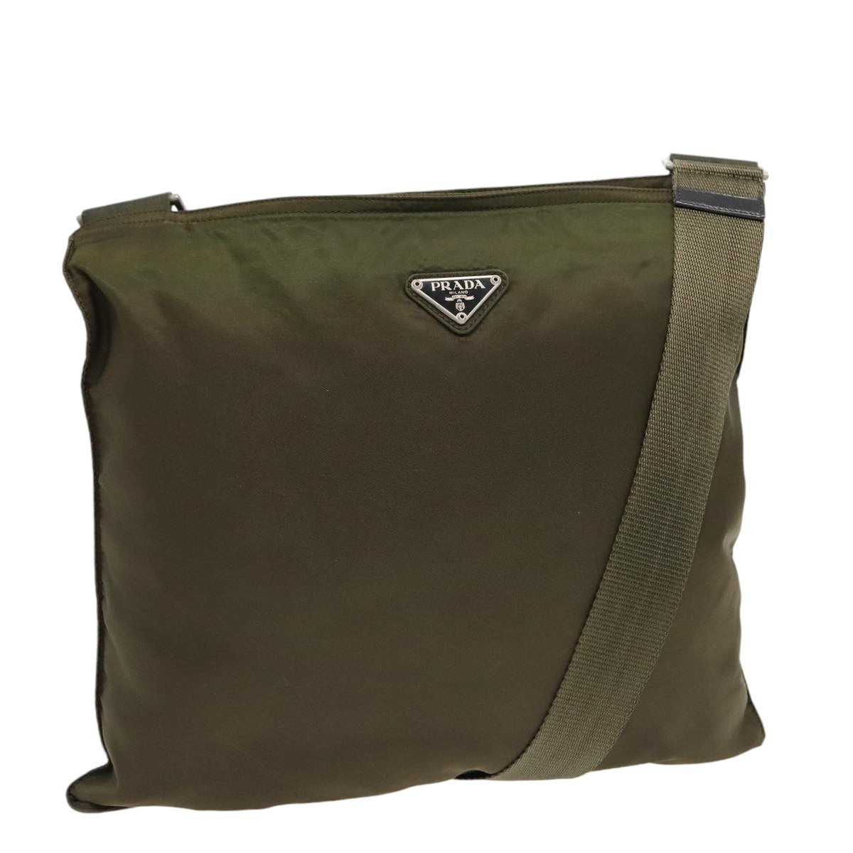 Luxury Prada Shoulder Bag Nylon Khaki  yk15402
