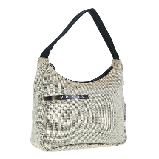 Luxury Prada Sports Hand Bag Canvas Gray Silver  yk15403