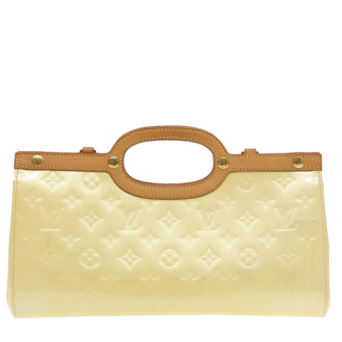 LOUIS VUITTON Monogram Vernis Roxbury Drive Hand Bag Perle M91374 yk15602