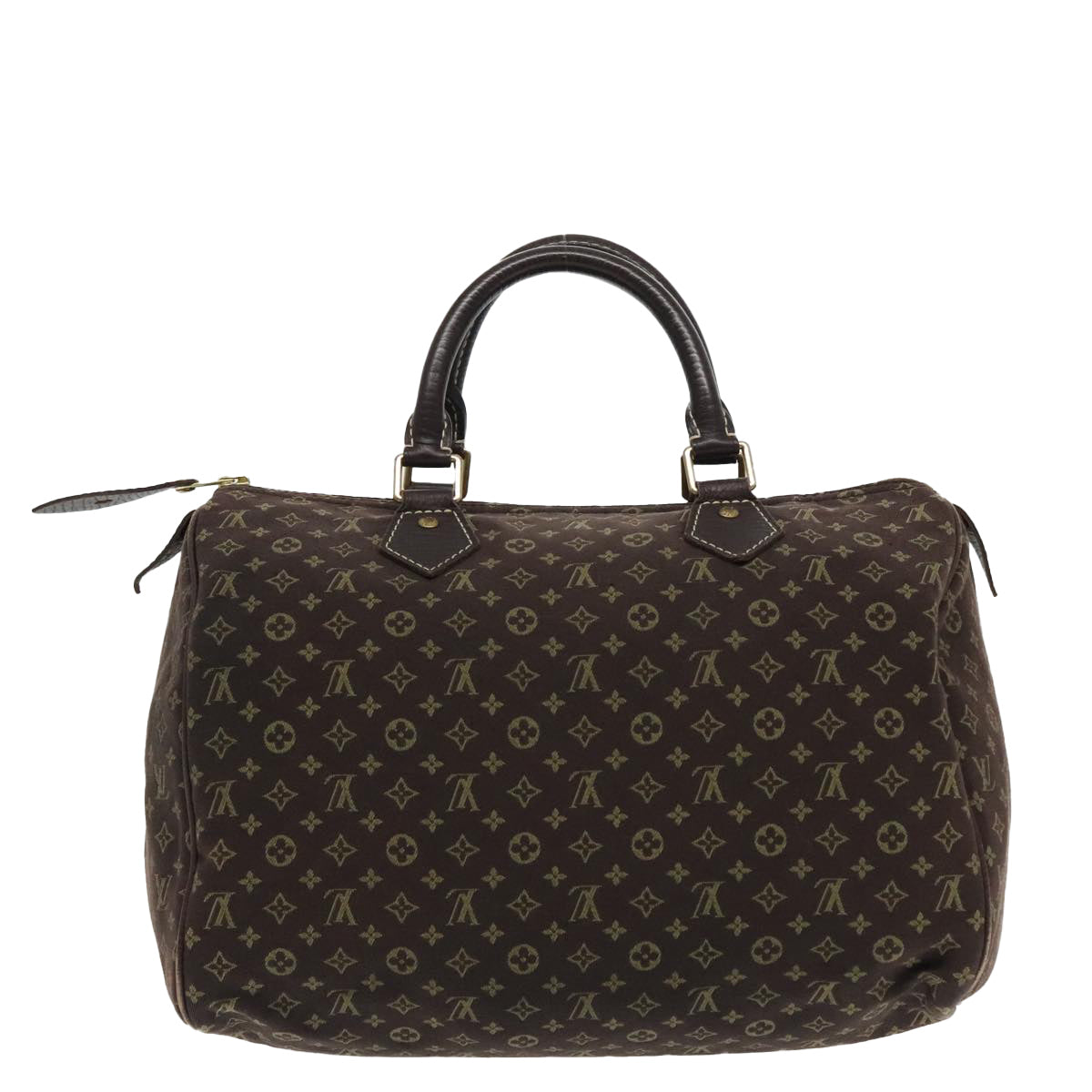 LOUIS VUITTON Monogram Mini Lin Speedy 30 Bag Brown Ebene M95224 LV yk15622