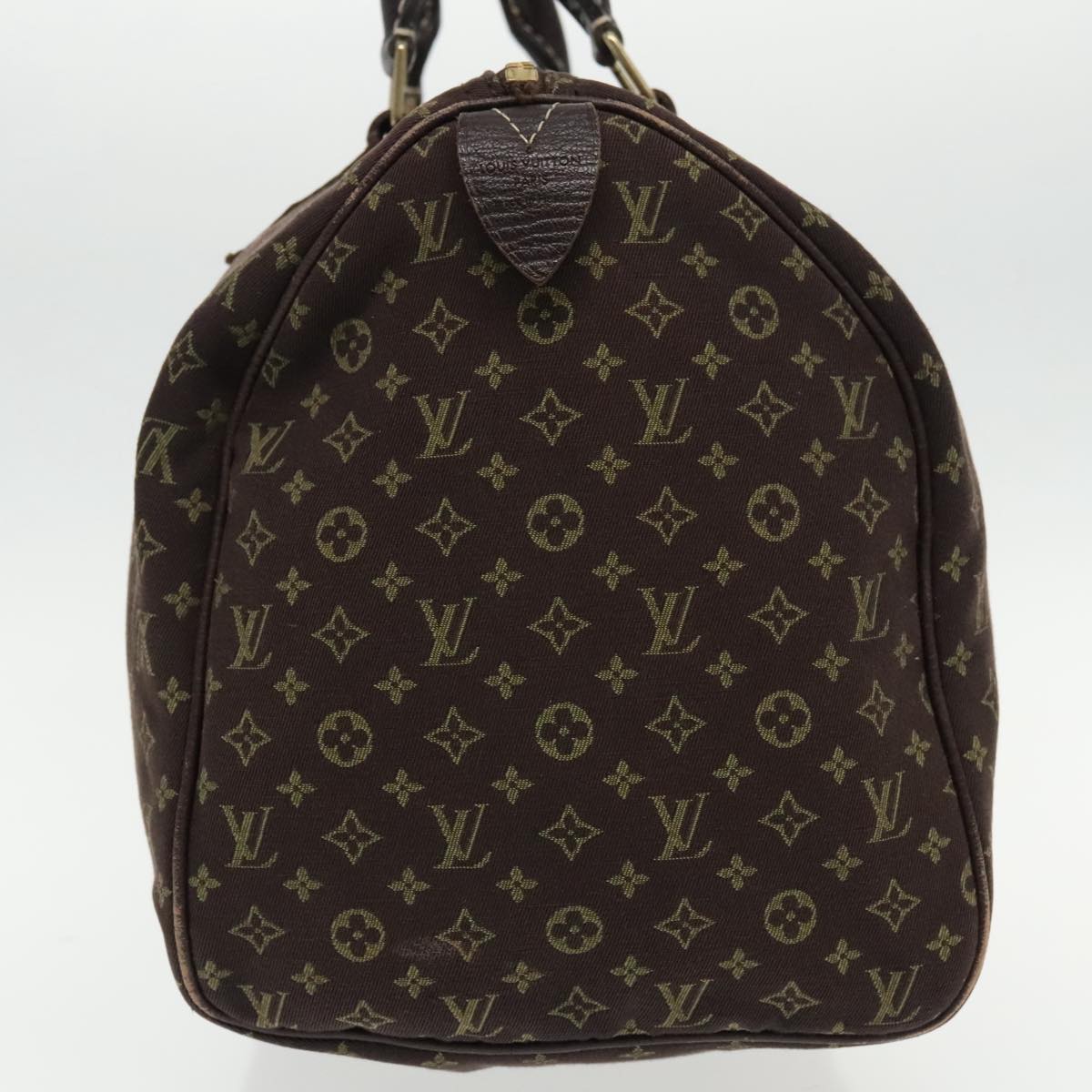 LOUIS VUITTON Monogram Mini Lin Speedy 30 Bag Brown Ebene M95224 LV yk15622