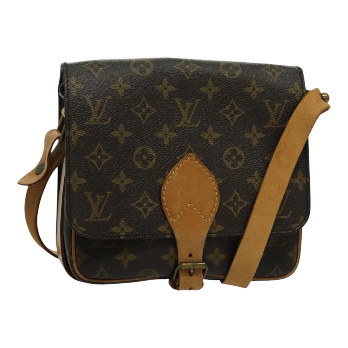 LOUIS VUITTON Monogram Cartouchiere MM Shoulder Bag M51253 LV yk15638