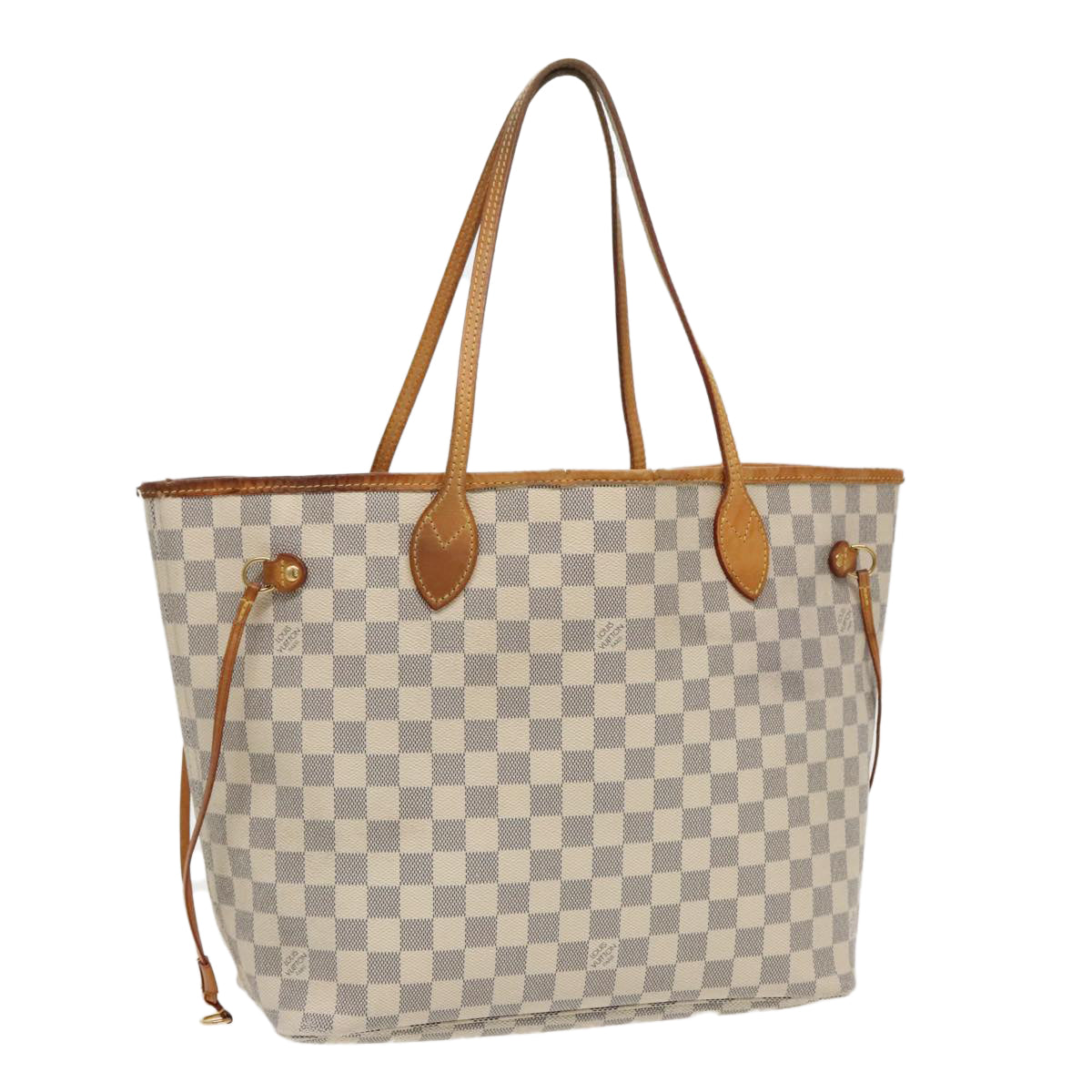 LOUIS VUITTON Damier Azur Neverfull MM Tote Bag N41605 LV yk15695