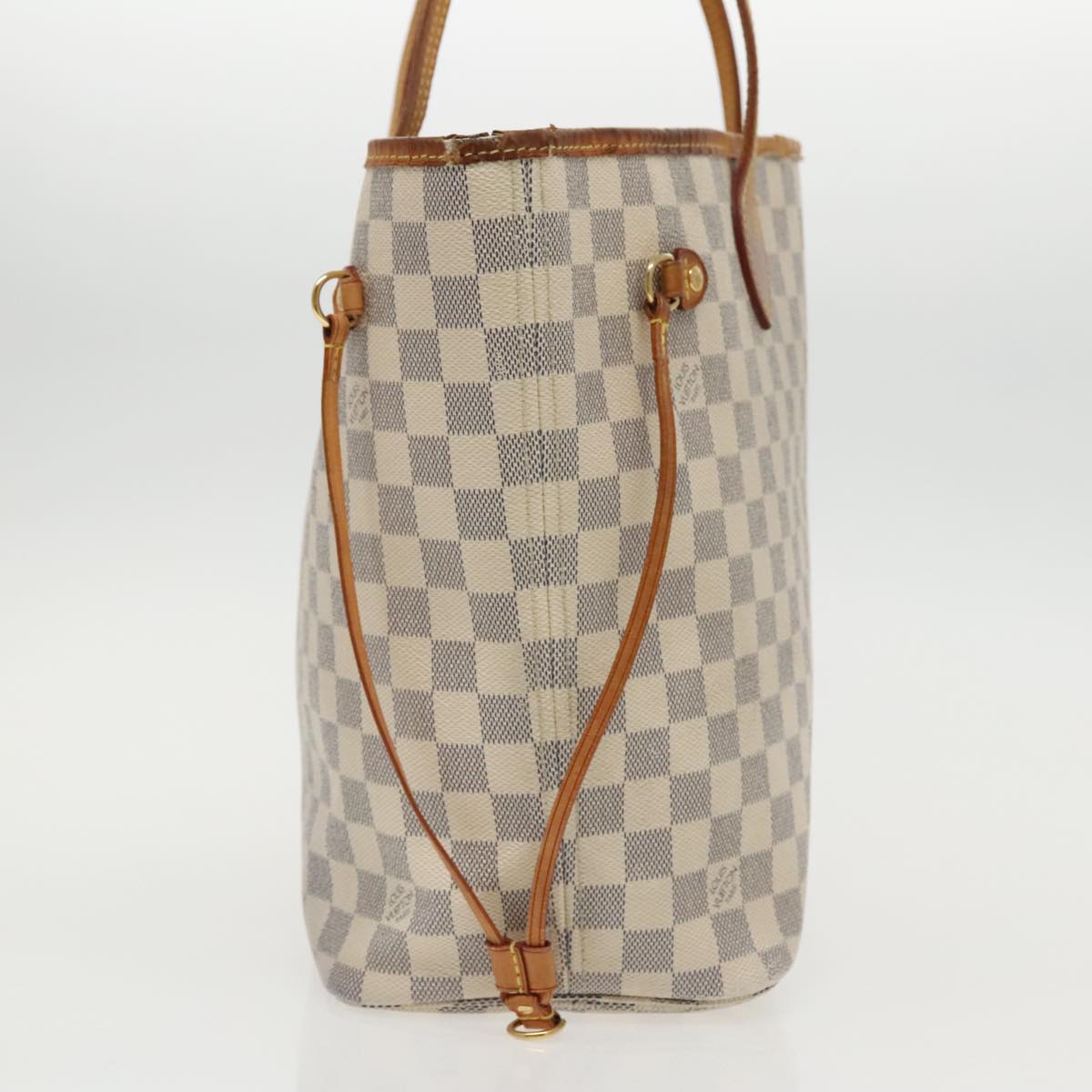 LOUIS VUITTON Damier Azur Neverfull MM Tote Bag N41605 LV yk15695