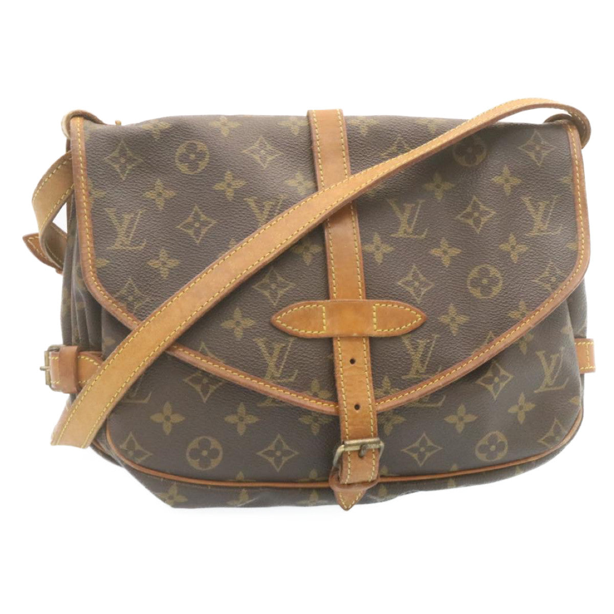 LOUIS VUITTON Monogram Saumur 30 Shoulder Bag M42256 LV yk3654