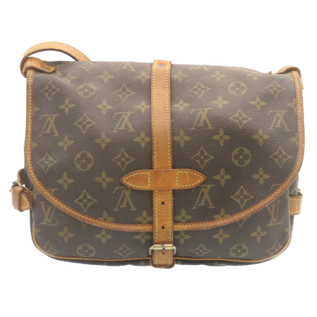 LOUIS VUITTON Monogram Saumur 30 Shoulder Bag M42256 LV yk3654
