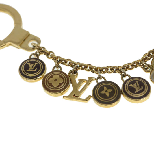 LOUIS VUITTON Porte Cles Chainne Pastilles Charm Gold Brown M65380 yk4149