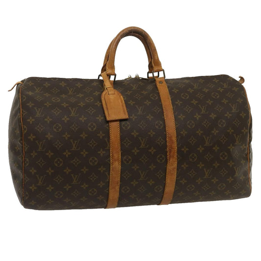 LOUIS VUITTON Monogram Keepall 55 Boston Bag M41424 LV yk4158