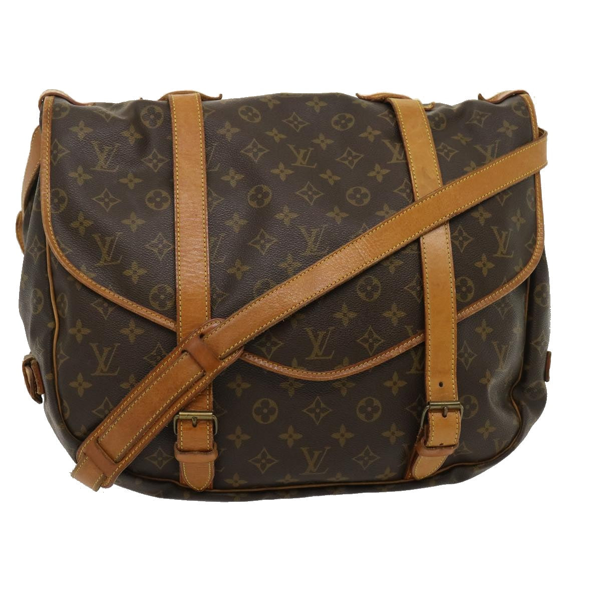 LOUIS VUITTON Monogram Saumur 43 Shoulder Bag M42252 LV yk4353