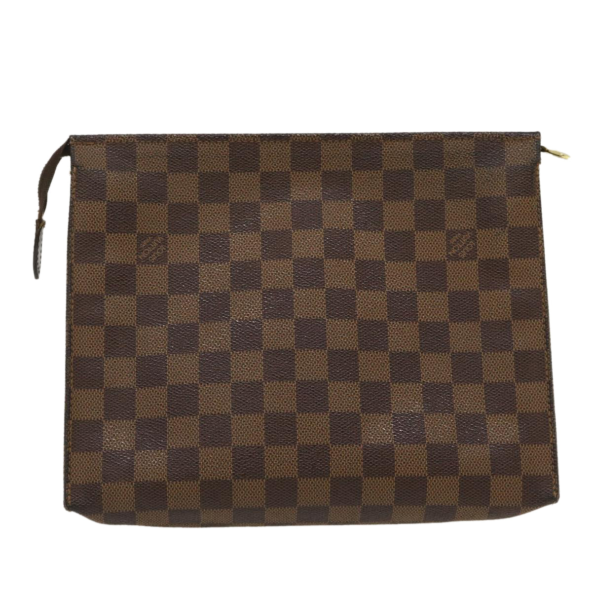 LOUIS VUITTON Damier Ebene Poche Toilette 26 Pouch N47543 LV yk4510