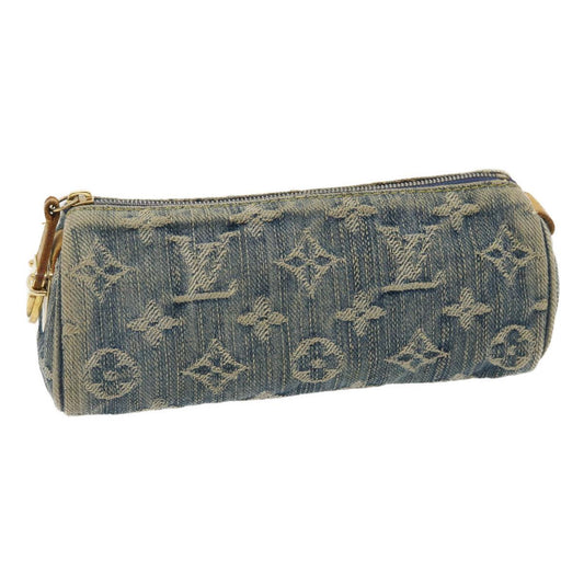 LOUIS VUITTON Monogram Denim Trousse Speedy GM Pouch Blue M95081 LV yk4515
