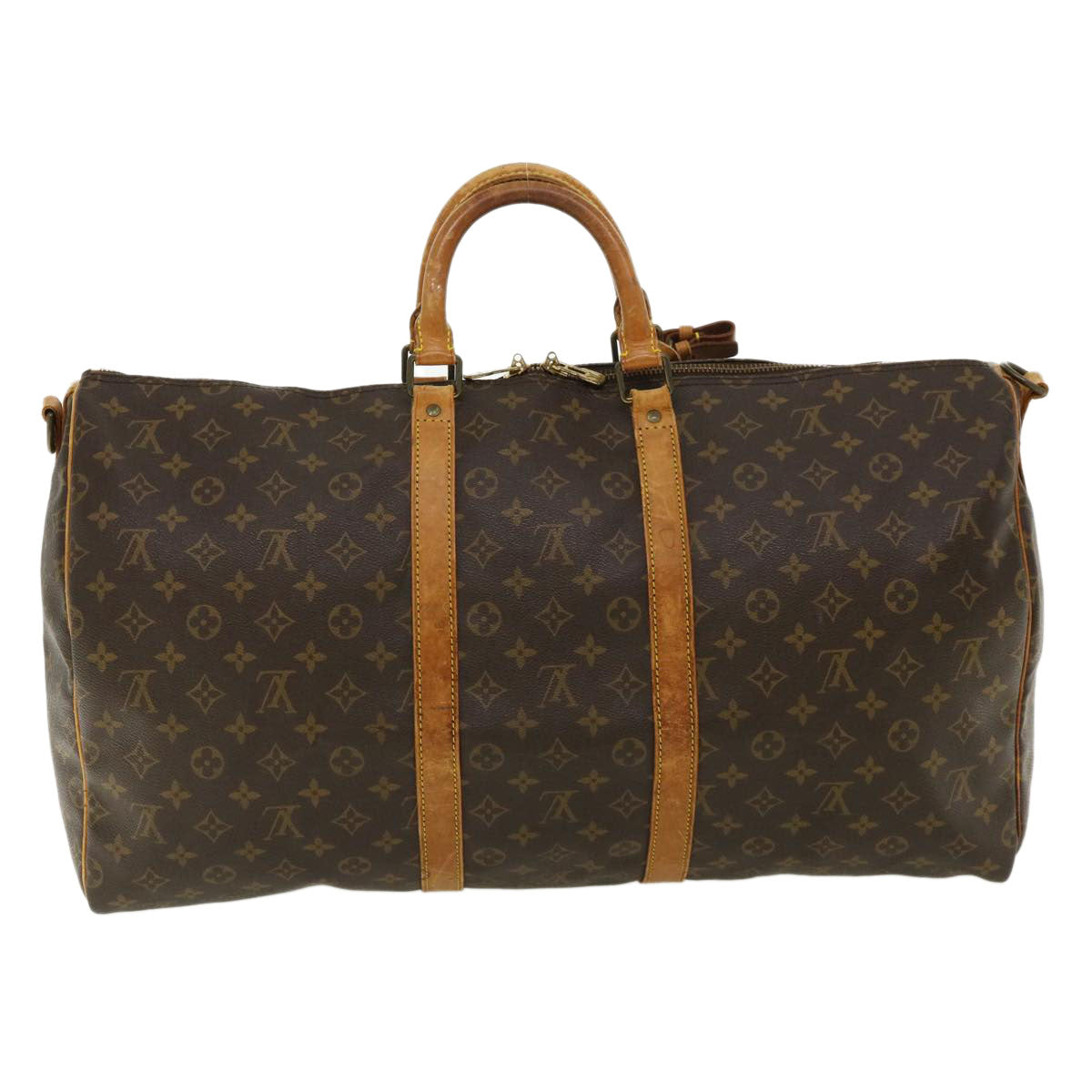 LOUIS VUITTON Monogram Keepall Bandouliere 55 Boston Bag M41414 LV yk5301B