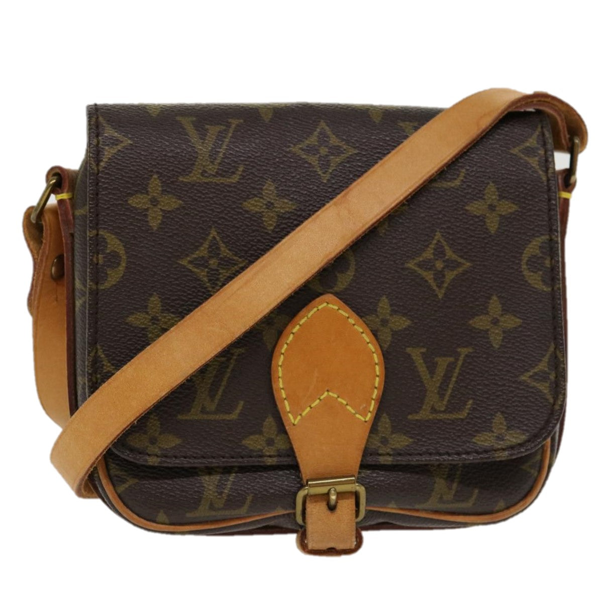 LOUIS VUITTON Monogram Cartouchiere PM Shoulder Bag M51254 LV yk5449