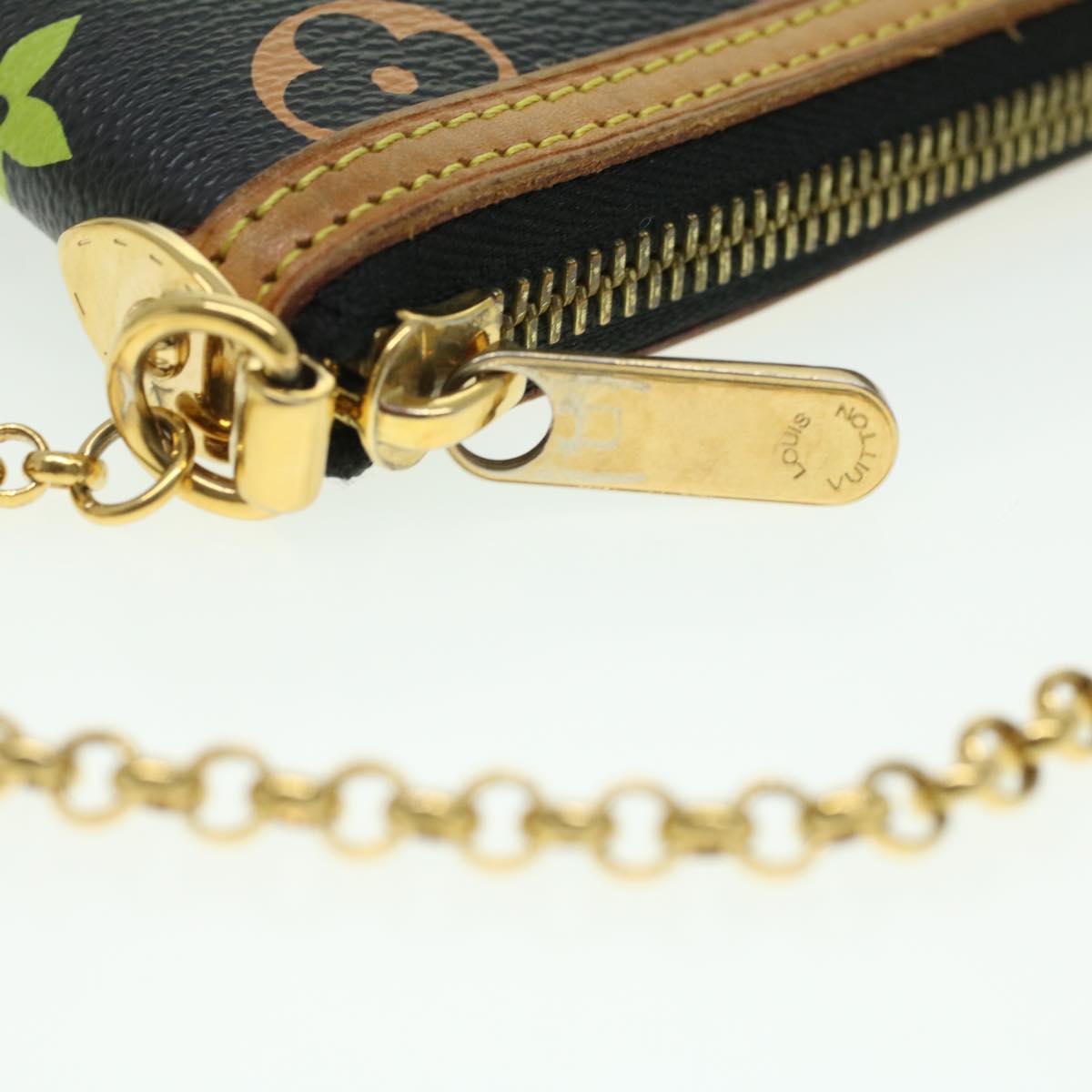 LOUIS VUITTON Monogram Multicolor Pochette Mira MM Pouch Black M60097 LV yk5930A