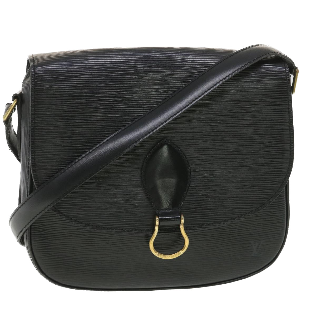 LOUIS VUITTON Epi Saint Cloud GM Shoulder Bag Black M52192 LV yk6131B