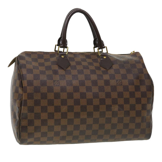 LOUIS VUITTON Damier Ebene Speedy 35 Hand Bag M41523 LV yk6163B