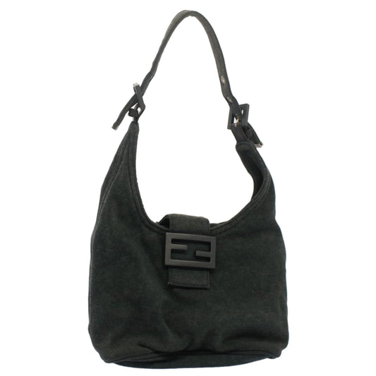 Luxury FendiMamma Baguette Shoulder Bag Cotton Gray 2354 26686 099yk8388B