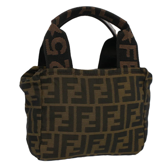 Luxury FendiZucca Canvas Hand Bag Brown Blackyk8449