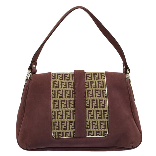 Luxury FendiZucchino Canvas Chain Shoulder Bag Beigeyk8513