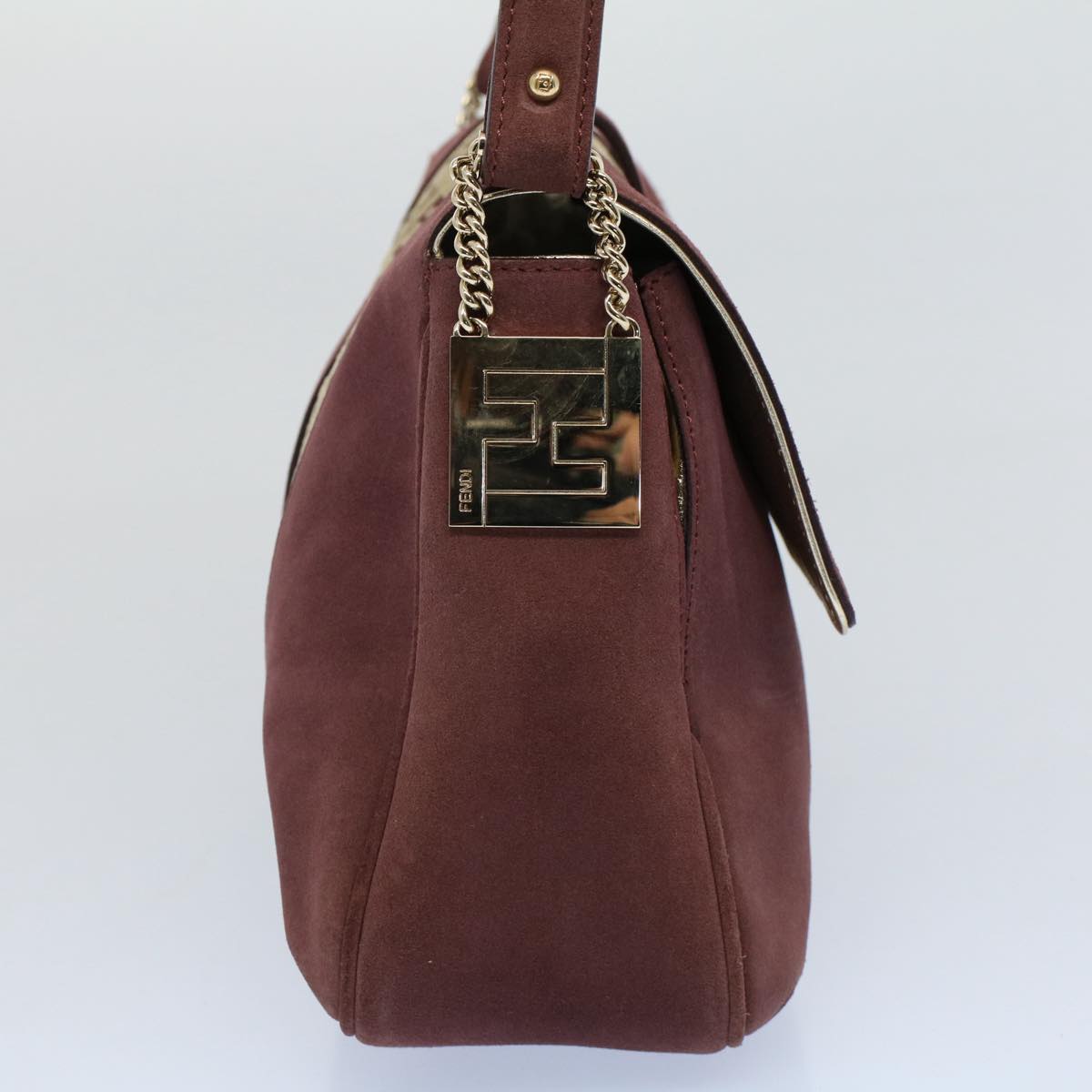 Luxury FendiZucchino Canvas Chain Shoulder Bag Beigeyk8513