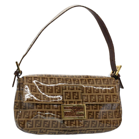 Luxury FendiZucchino Canvas Mamma Baguette Shoulder Bag Enamel Beigeyk8584