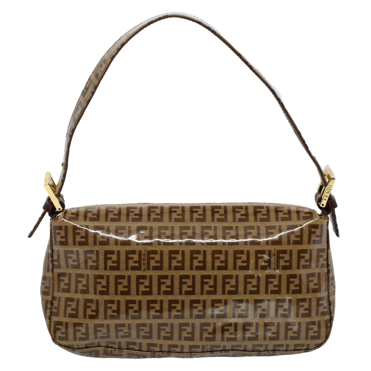 Luxury FendiZucchino Canvas Mamma Baguette Shoulder Bag Enamel Beigeyk8584