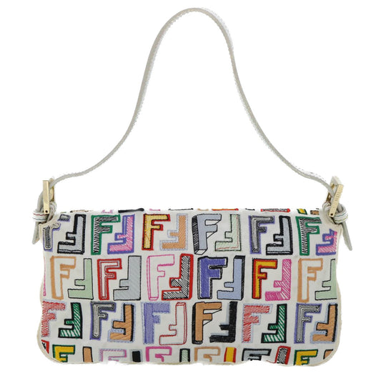 Luxury FendiZucca Canvas Embroidery Mamma Baguette Bag 2way Multicoloryk8631A
