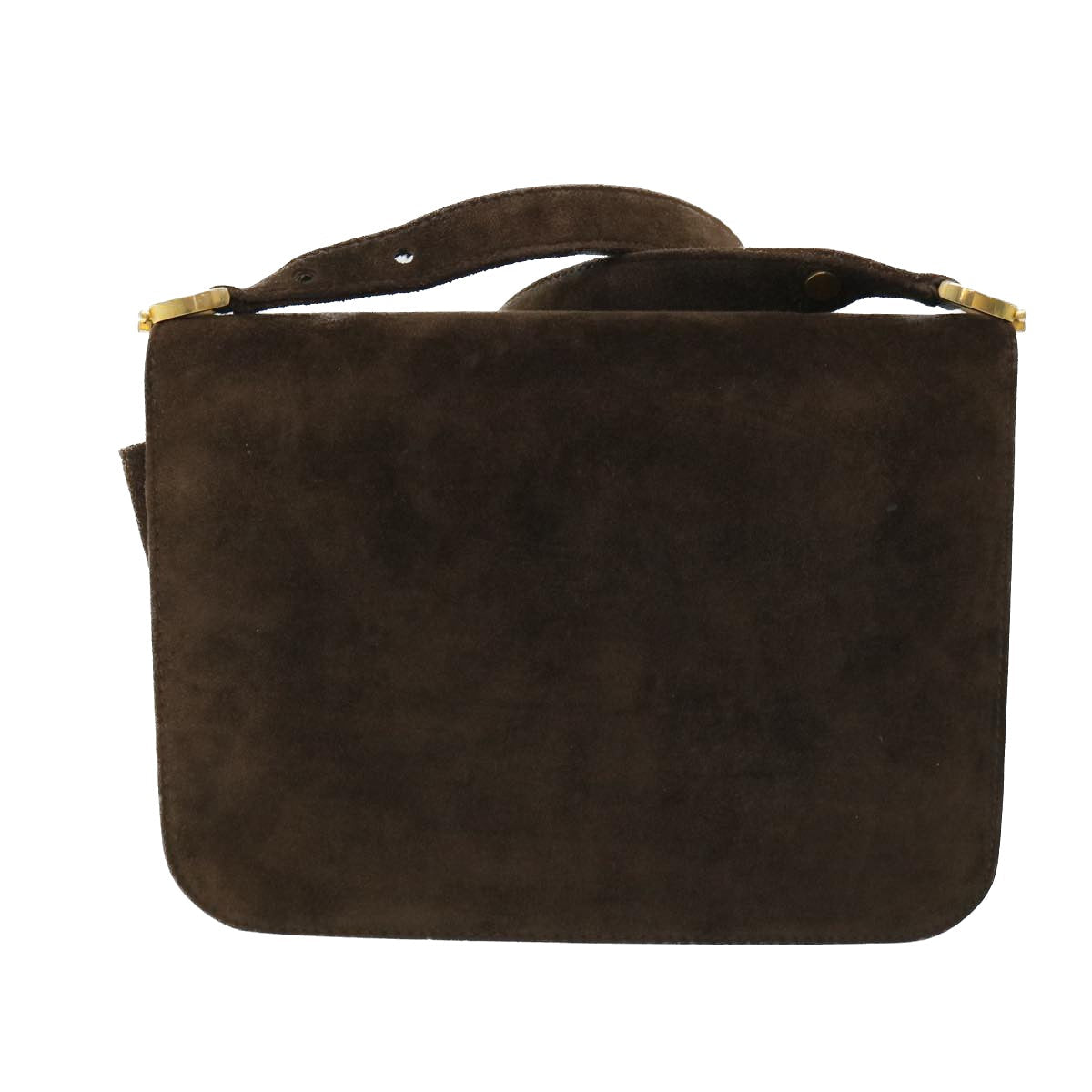 Luxury Gucci Turn Lock Shoulder Bag Suede Brown  8638