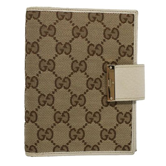 Luxury Gucci GG Canvas Day Planner Cover Beige 115240  8673