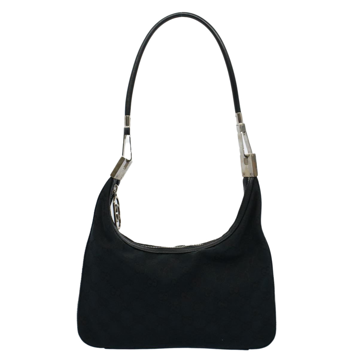 Luxury Gucci GG Canvas Shoulder Bag Black 001 3812  8676